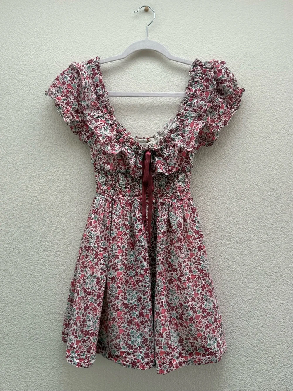 Free People Tasha Mini Dress - Pink Floral - Size XS